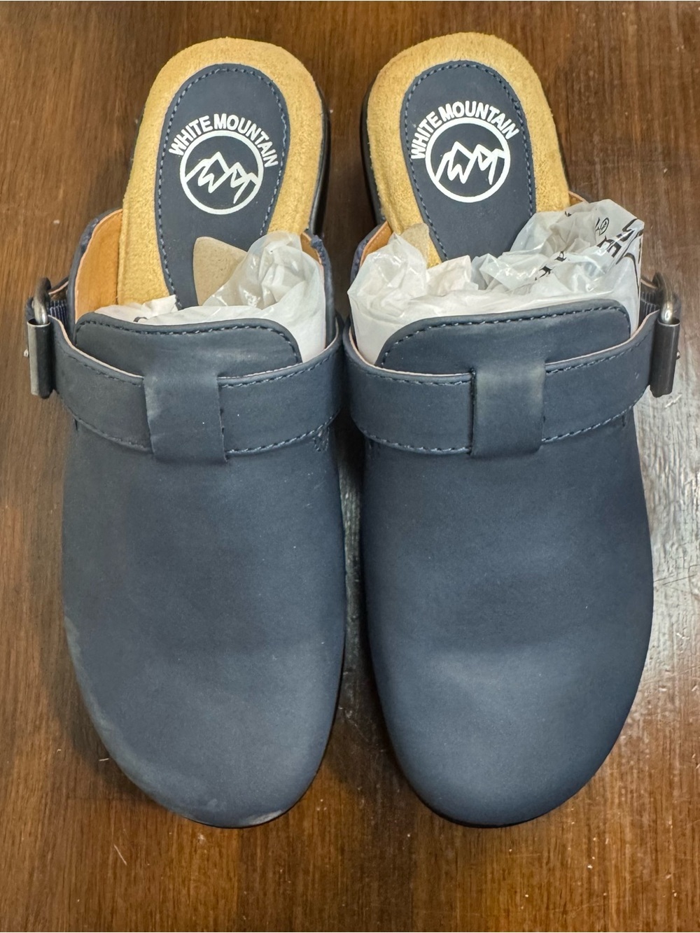 White Mountain Women's Viewed Clog Size 6 Navy Blue NWOB Comfortable - Picture 2 of 9